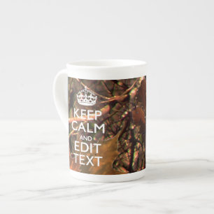 Deep Woods Camouflage Keep Calm Have Your Text Bone China Mug