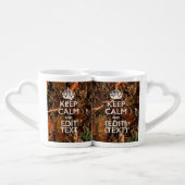 Deep Woods Camouflage Keep Calm Have Your Text Coffee Mug Set (Back Nesting)