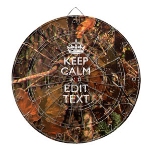 Deep Woods Camouflage Keep Calm Have Your Text Dartboard