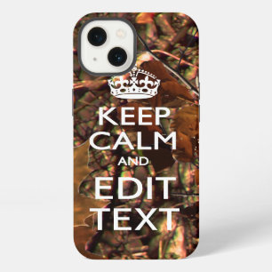Deep Woods Camouflage Keep Calm Your Text iPhone 13 Case
