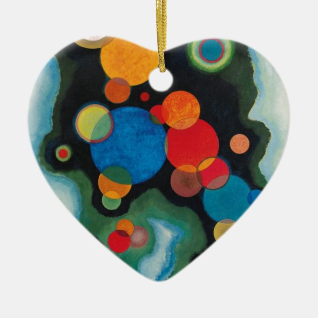 Deepened Impulse Abstract Oil on Canvas Kandinsky Ceramic Ornament (Front)