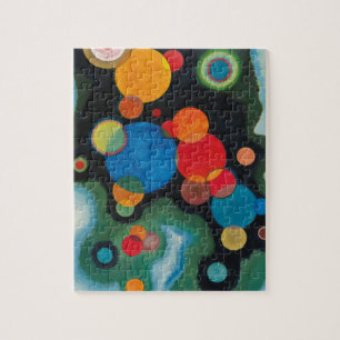 Deepened Impulse Abstract Oil on Canvas Kandinsky Jigsaw Puzzle