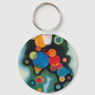 Deepened Impulse Abstract Oil on Canvas Kandinsky Key Ring