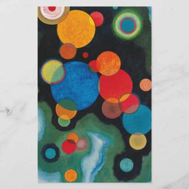 Deepened Impulse Abstract Oil on Canvas Kandinsky Stationery (Front)