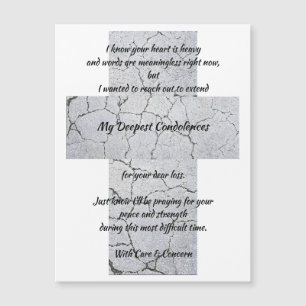 Deepest Condolences Magnetic Greeting Card