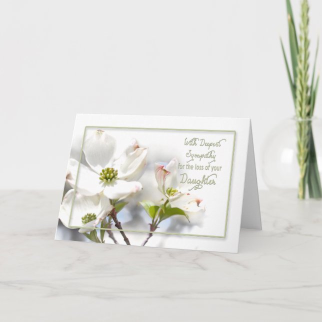 DEEPEST SYMPATHY - APPLE BLOSSOMS/ LOSS/DAUGHTER CARD (Front)