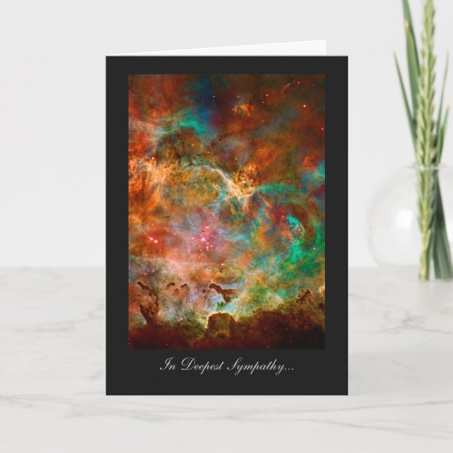 Deepest Sympathy, Bereaved, Carina Nebula Heavens Card (Front)