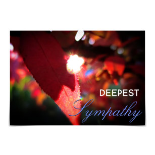 "Deepest Sympathy" Burning Bush Sympathy Card