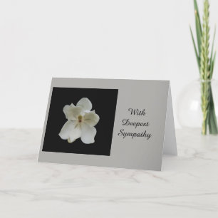 Deepest Sympathy card with white Magnolia
