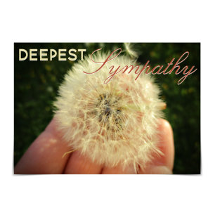 "Deepest Sympathy" Dandelion Evening Card