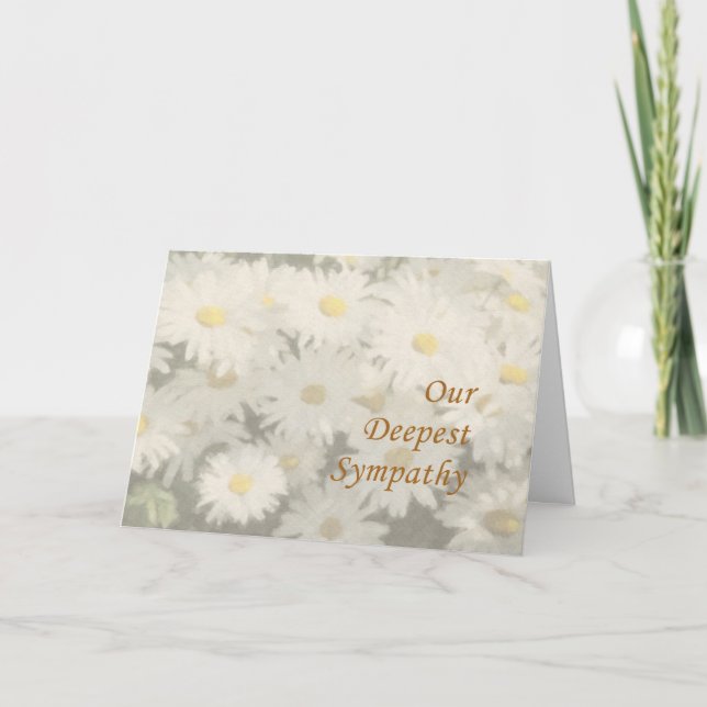 Deepest Sympathy - Dasies Card (Front)