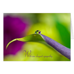 Deepest Sympathy dewdrop on leaf