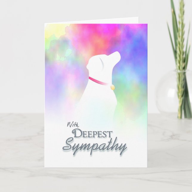 Deepest Sympathy - Dog Loss Dog Sympathy Card (Front)
