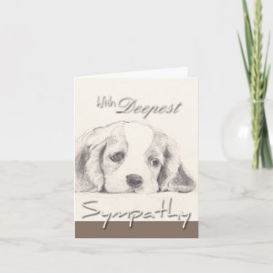 Deepest Sympathy Dog Sympathy Card with Quote