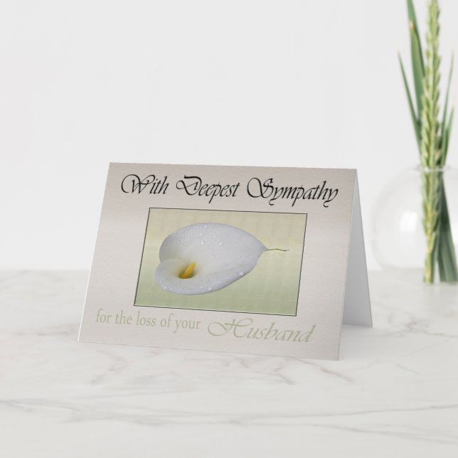 Deepest Sympathy for loss of Husband Card (Front)