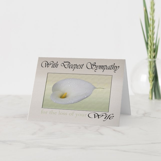 Deepest Sympathy for loss of Wife Card (Front)