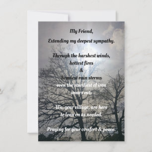 Deepest Sympathy from Us Flat Greeting Card