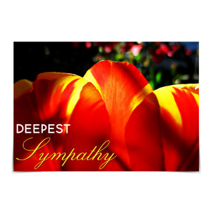 "Deepest Sympathy" Glowing Tulip Card