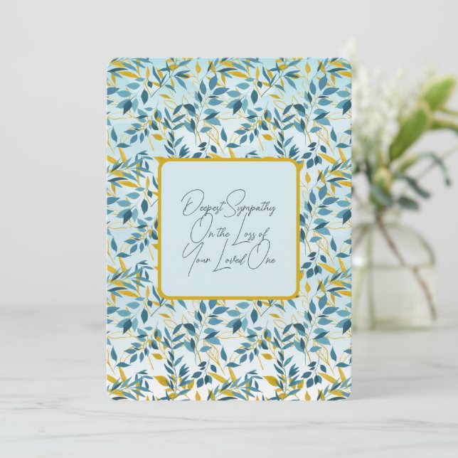 Deepest Sympathy On the Loss of Your Loved One Card (Standing Front)