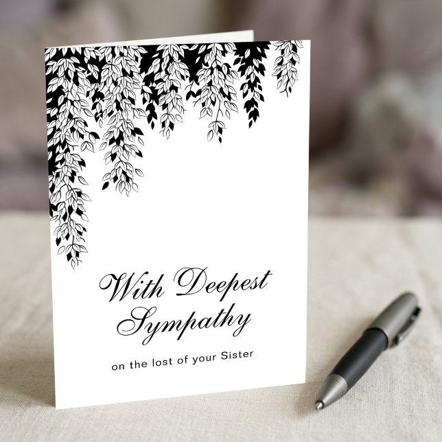 Deepest Sympathy Silver Birch Tree Branch  Card (Creator Uploaded)
