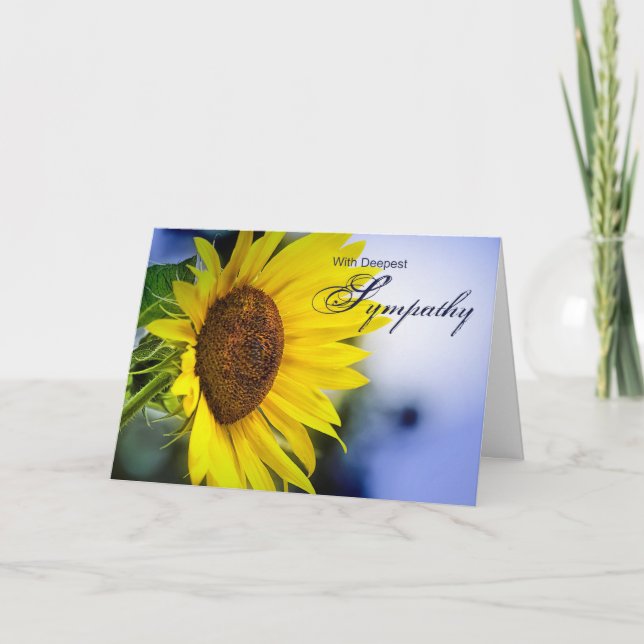 Deepest Sympathy (Sunflower) Card (Front)