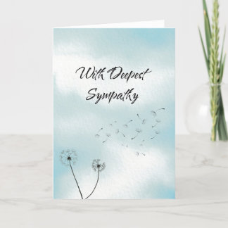 Deepest Sympathy Unisex Classic Dandelion Card