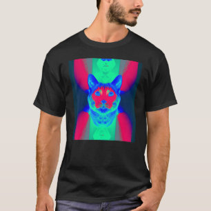 Deeply coloured cat artwork meow kitty cute kitten T-Shirt