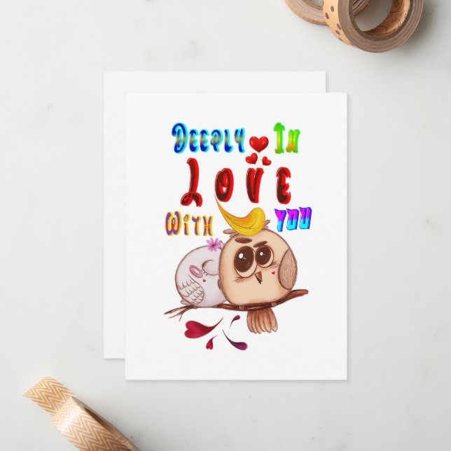 Deeply In Love With You Card (Front/Back In Situ)