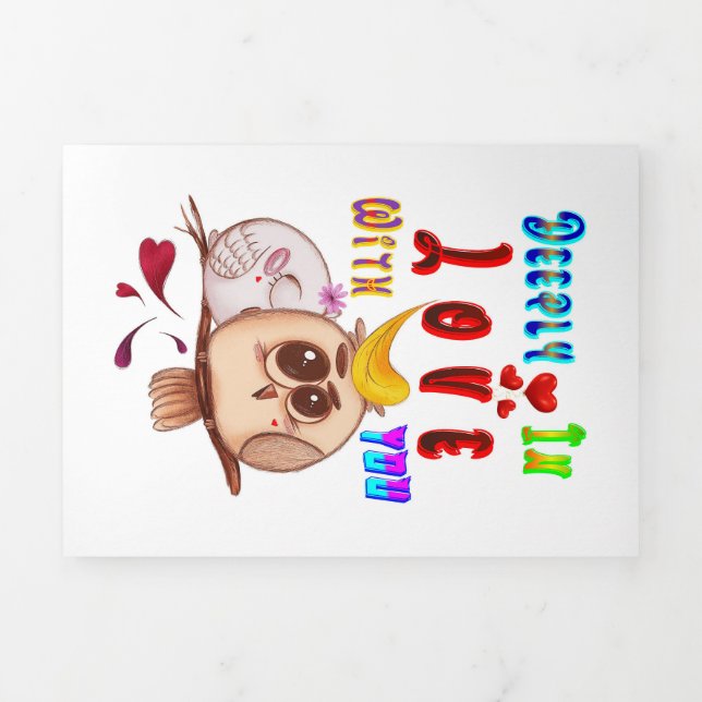Deeply In Love With You Tri-Fold Card (Cover)