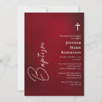 Deeply Rich Red Roman Catholic Baptism
