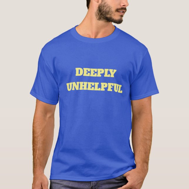DEEPLY UNHELPFUL t-shirt in EU flag colors (Front)