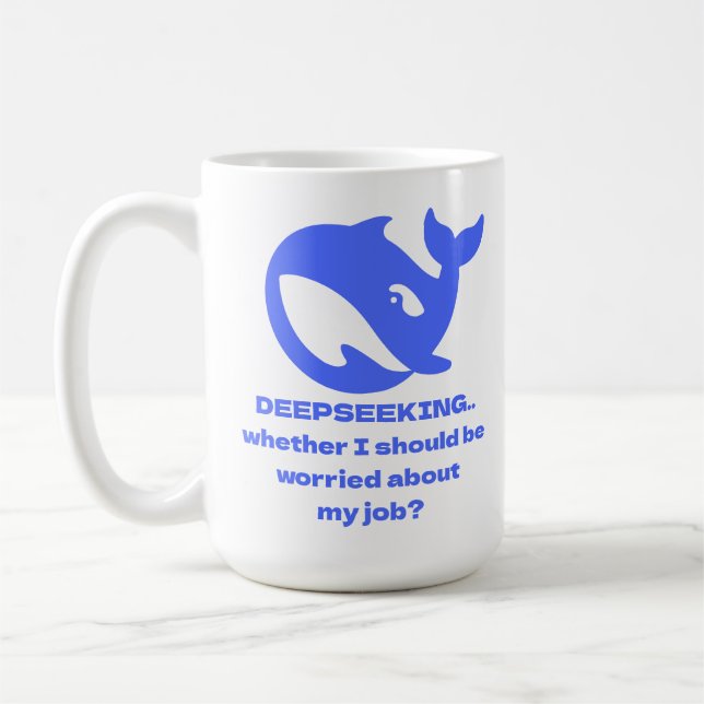 DEEPSEEK Customisable Personalised Editable Text Coffee Mug (Left)