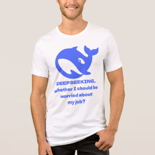 DEEPSEEKING Customisable Editable Text Tri-Blend Shirt