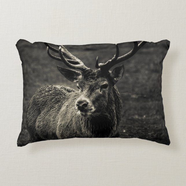 DEER 12 POINT BUCK DECORATIVE CUSHION (Front)