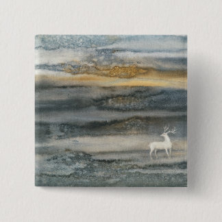 Deer 15 Cm Square Badge