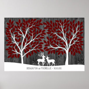 Deer - 200 Signature Guest Book Alternative