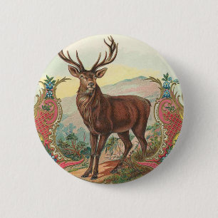 Deer 6 Cm Round Badge