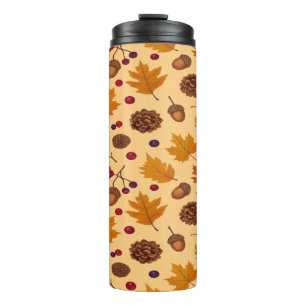 Deer Among Falling Leaves Peaceful Autumn Forest Thermal Tumbler