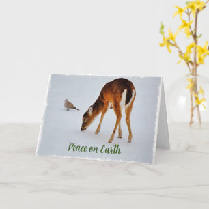 Deer and Dove Faith Nature Christmas Card