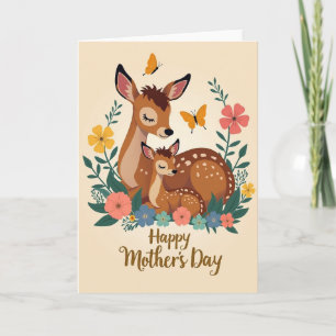 Deer And Fawn Mothers Day Card
