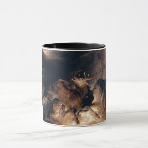 Deer and Hound Dogs in a Mountain Torrent Mug