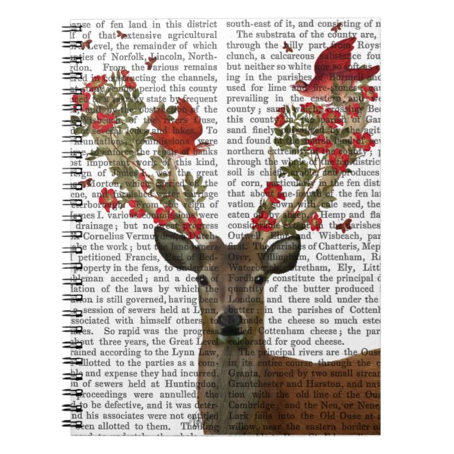 Deer and Love Birds 2 Notebook (Front)