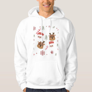 Deer and santa clause hoodie