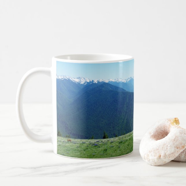 Deer and the Olympics Coffee Mug (With Donut)