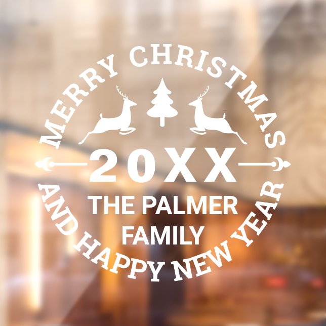 Deer and tree Merry Christmas add name (Sheet 2)