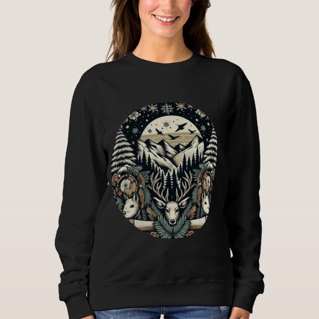 Deer and Whinter Sweatshirt (Front)