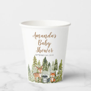 Deer animal adventure Camper Mountain Forest Paper Paper Cups