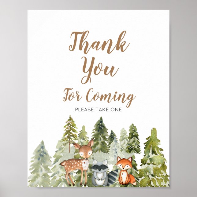 Deer animal adventure Camper Thank you for coming Poster (Front)