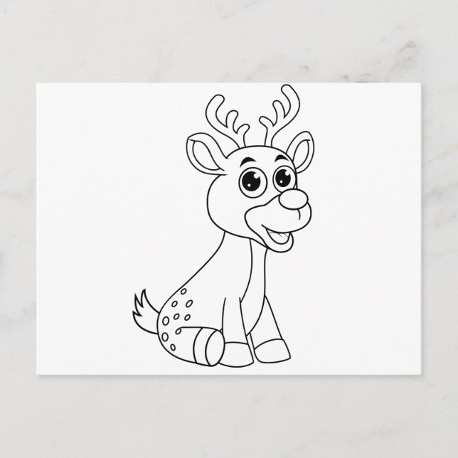Deer Animal Fawn Baby Young Animal Cute Postcard (Front)