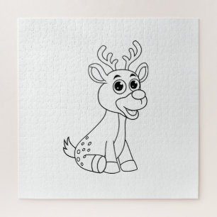 Deer Animal Fawn Baby Young Animal Cute Postcard Jigsaw Puzzle